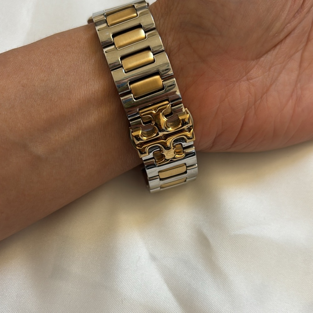 Tory Burch The Eleanor Two-Tone Stainless Steel Bracelet Watch 24mm - Picture 13 of 15